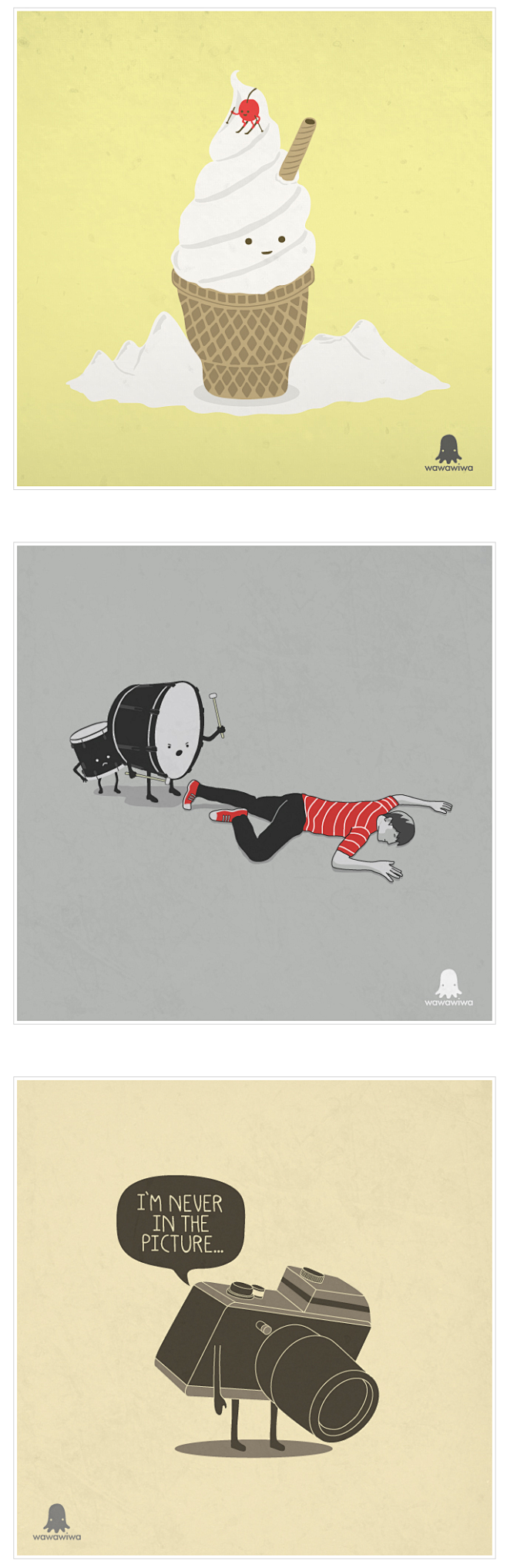 wawawiwa幽默风趣的插画作品欣赏5设计之家