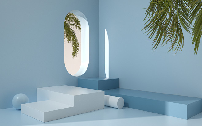 c4d简约几何背景