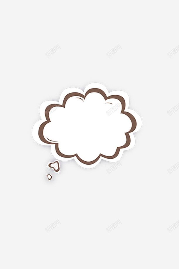 对话框简约对话框会话气泡云朵卡通对话框平面电商创意素材