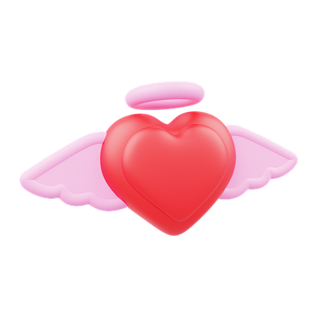 带翅膀的心3d图