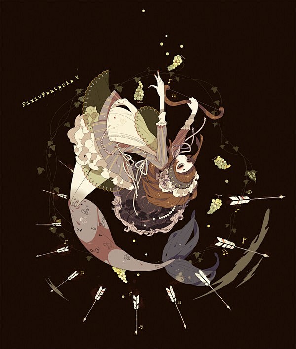 日本画师keeggy的傀儡娃娃黑暗童话可爱的女孩纸