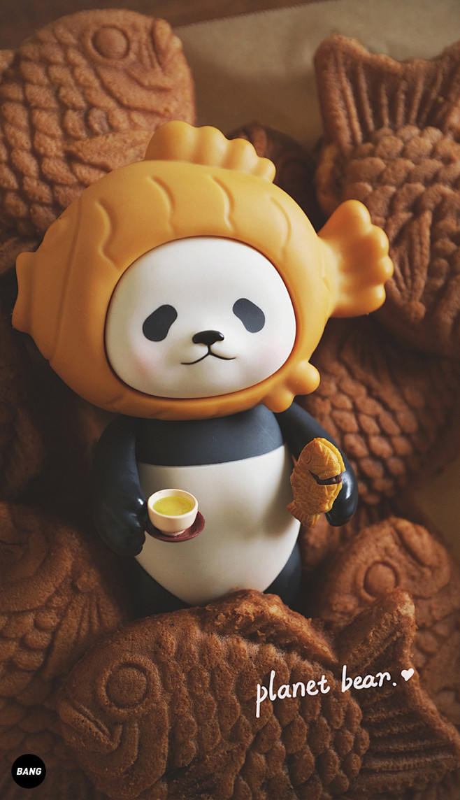 bang现货planetbearpanpan鲷鱼烧熊猫可爱手办礼物潮淘宝网