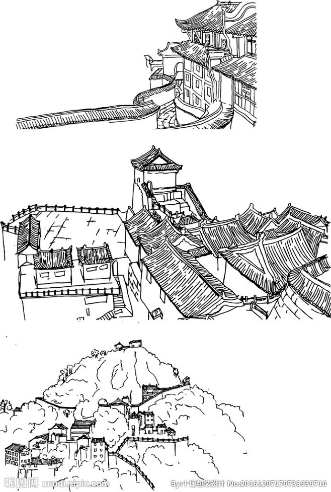 武当山手绘图