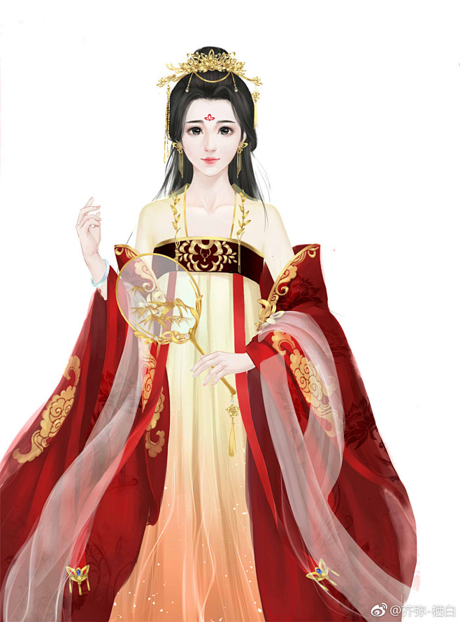 画师栖白古风立绘古风插画橙光立绘橙光古风立绘