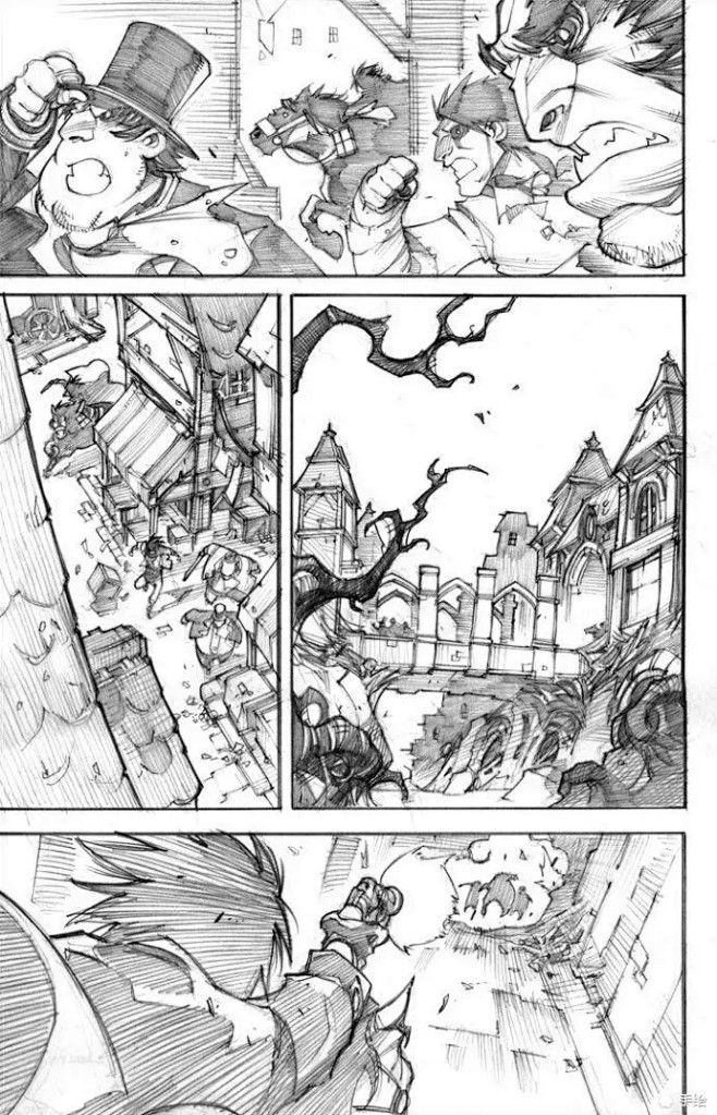 干货魔兽御用插画师的分镜原稿想学漫画的快收藏兴趣部落