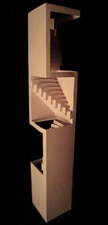 立体构成构造造型结构剪纸纸雕纸艺作业柱体f0051