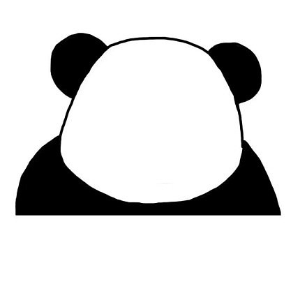 熊猫人举牌子模板图片