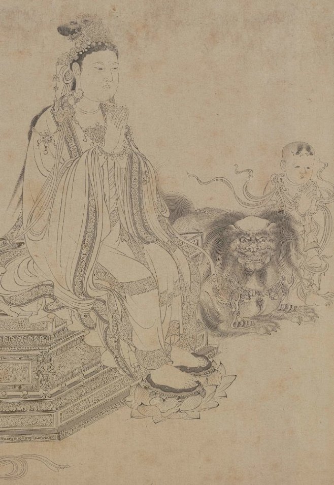 【周末图卷—宋 佚名《维摩演教图卷》】画.