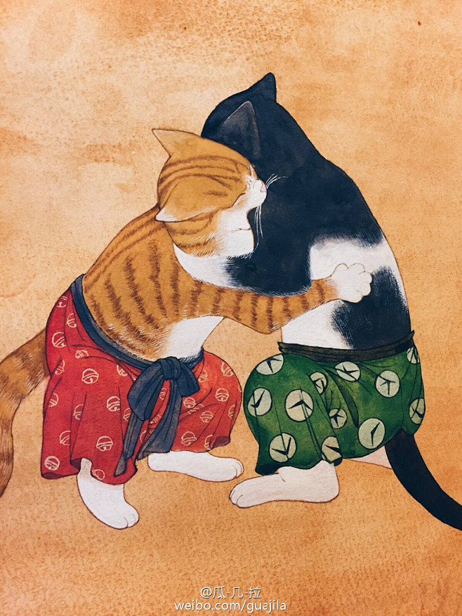 瓜几拉老师画猫