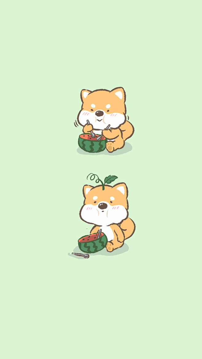 可爱的单身狗卡通壁纸图片