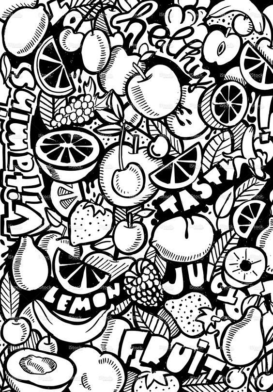 fruits doodle