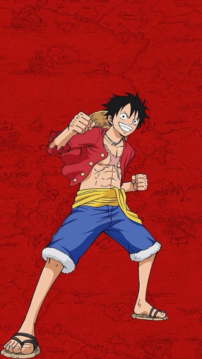 海賊王onepiece路飛漫畫版高清手機壁紙動漫q版套圖白底簡約頭像表情