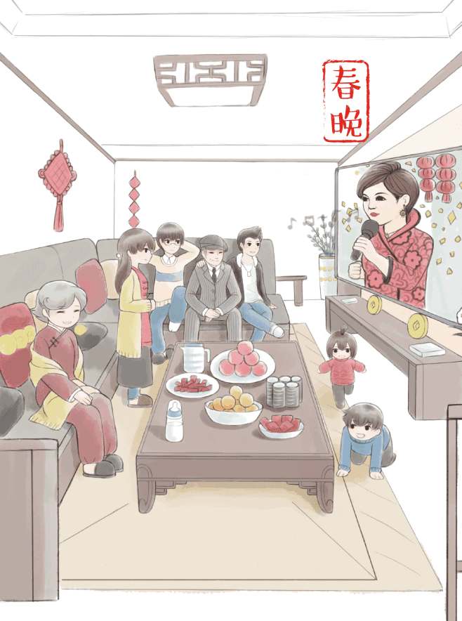 34:18年味 一家人看春晚 守岁节气燃鸭13357313600该采集也在以下画板