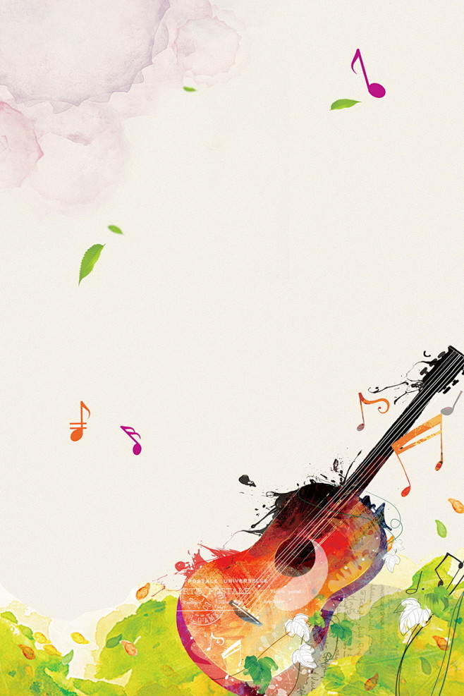 分层文件 吉他 吉他培训 新图网 背景模板 背景海报 背景素材 音乐