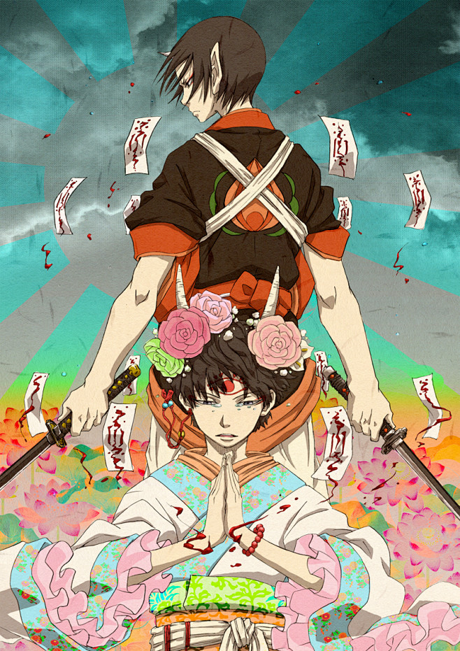 鬼神と神獣#漫画##鬼灯的冷彻#那些永远不会忘怀的动漫流夜同采自www