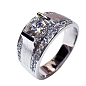 定制白金钻戒男款正品铂金PT 钻石戒指情侣对戒指环结婚自用戒