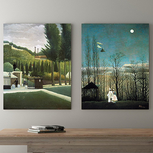 柏轩卢梭狂欢节之夜装饰画客厅现代有框画壁餐厅卧室画宜家相框画淘宝