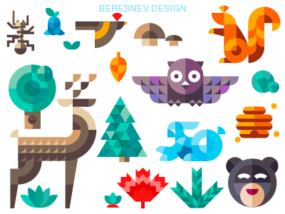 c4d动态gif 风格场景模型建模设计参考图 @七米设计