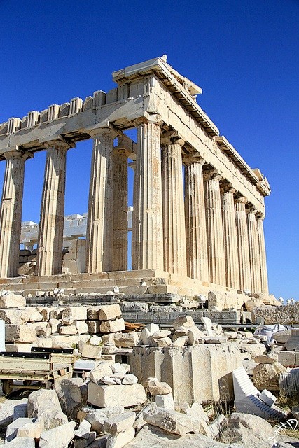 雅典巴特农神殿是古希腊最有名的幸存建筑物和最有名的建筑中得到世上