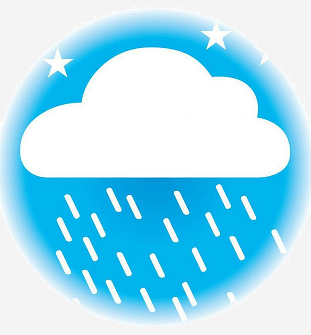 雲彩雨雲 https://88icon.com 一朵雲 雨雲 天氣 下雨 星星 藍色與白