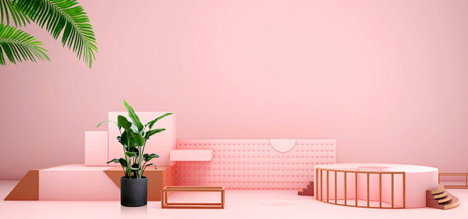 唯美立体家居厨房电器海报banner背景图片素材