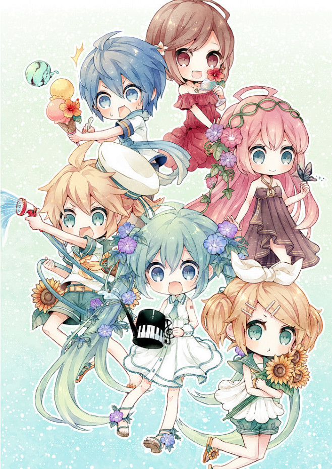p站二次元插画少女头像原创初音未来镜音铃镜音铃镜音双子巡音露卡
