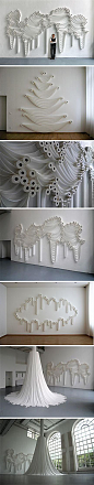 设计现场：德国艺术家Sakir Gökcebag的卷筒纸艺术。