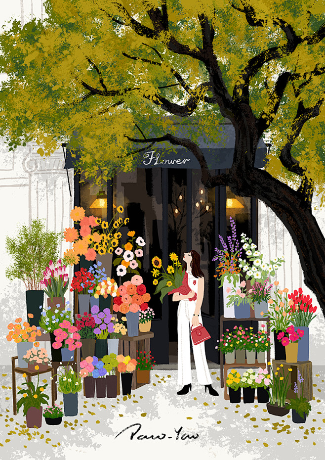 花店门口
