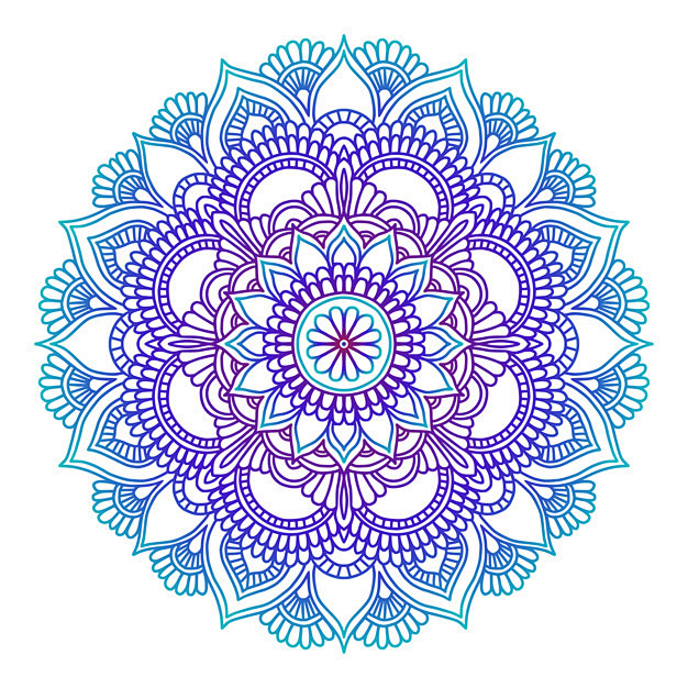 曼陀罗花纹矢量图