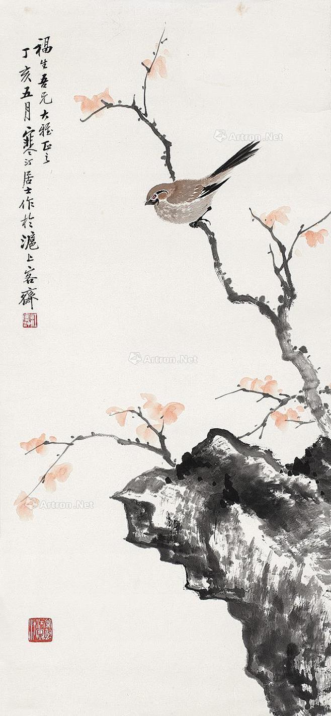 21:37:270023花鸟 镜片 设色纸本国画青涩悠然同采自auction