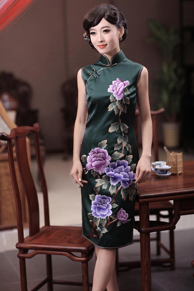 真丝旗袍
