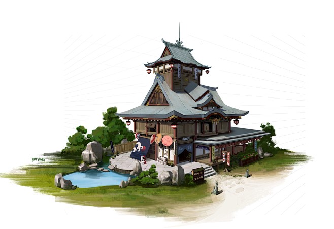 日式单体建筑场景