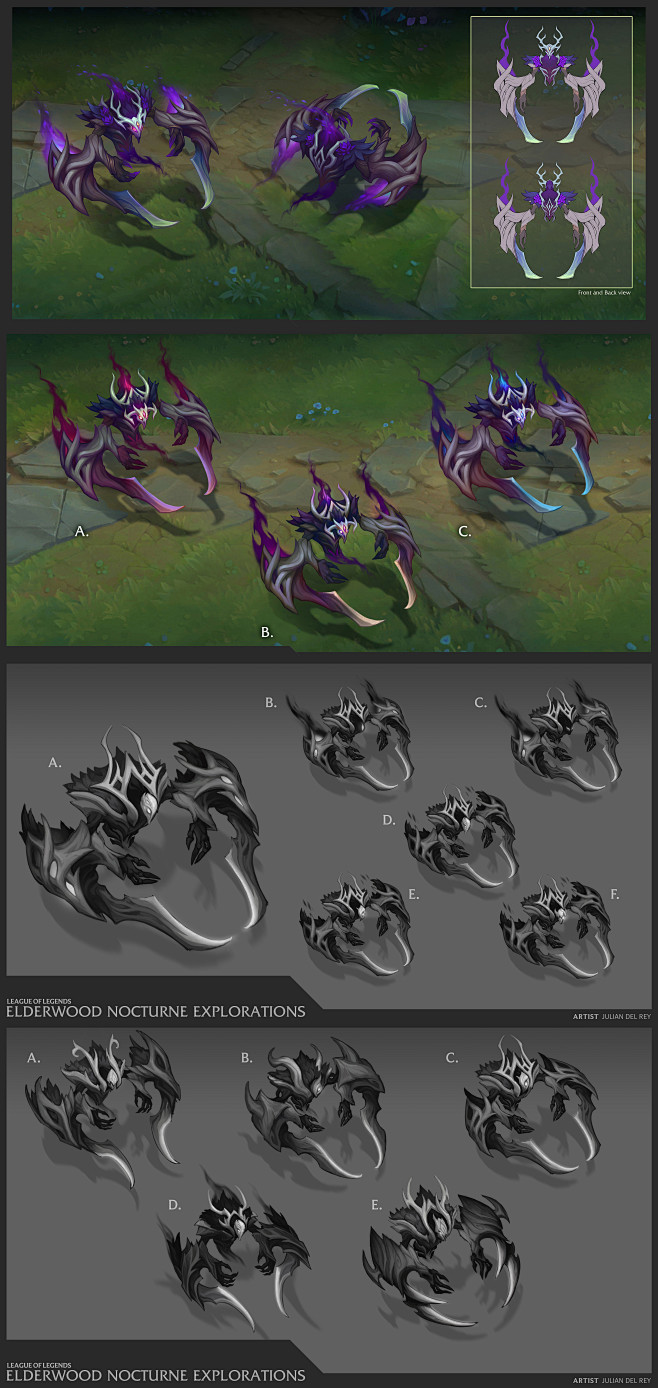 永恒梦魇魔腾永恒之森角色设计图拳头riot原画设计师朱利安德雷依画作