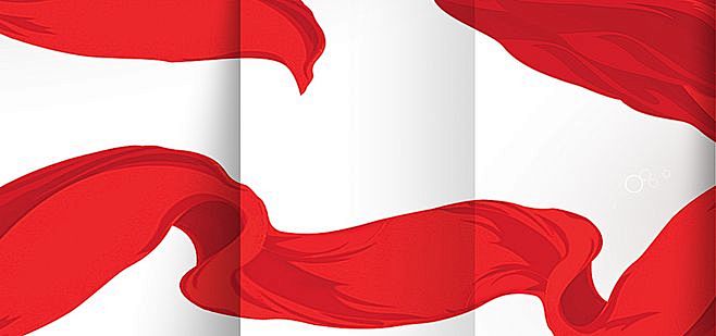 丝带三折页海报banner扁平渐变几何图库png图片图片素材背景素材