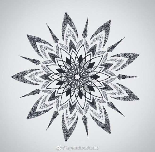 点刺梵花曼陀罗纹身手稿纹身手稿素材参考eyetattoo纹身壁纸控手绘