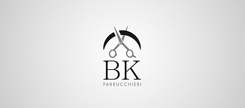 25个美发理发店类剪刀元素logo设计1jpg