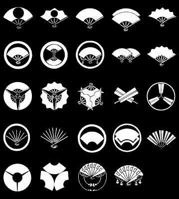 骑士纹章家徽日本武士家徽中国家族族徽转扇纹