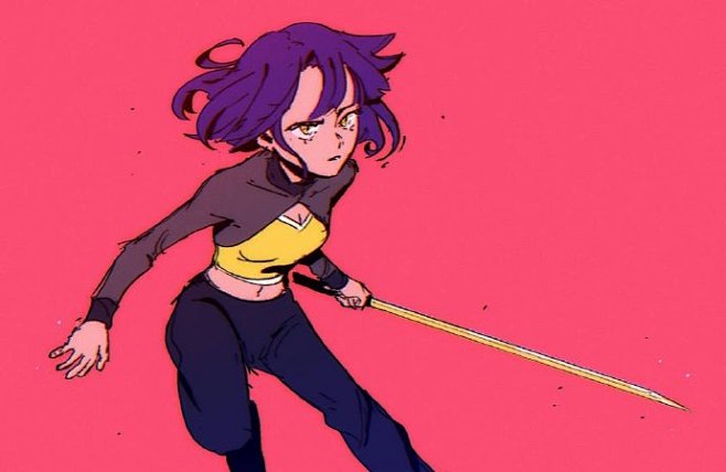 张力很强的大角度透视插画人物