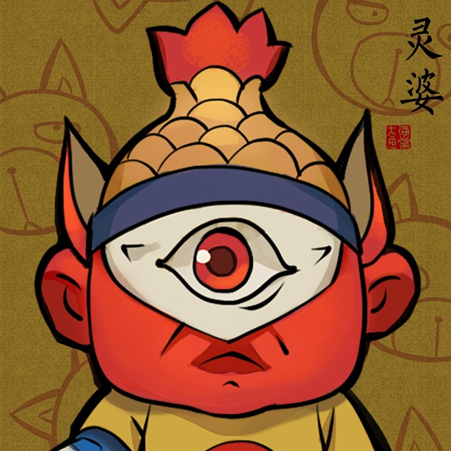 大鱼海棠萌q版灵婆采自via动画电影大鱼海棠