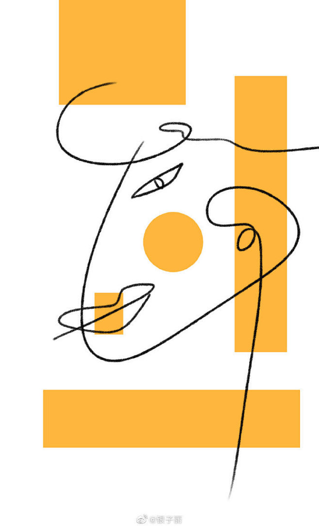 涂鸦极简线条抽象画找灵感