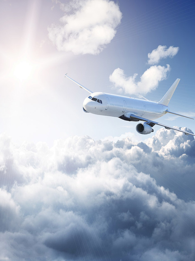 高空云层上飞行的客机高清图片素材高清图片下载素材家园