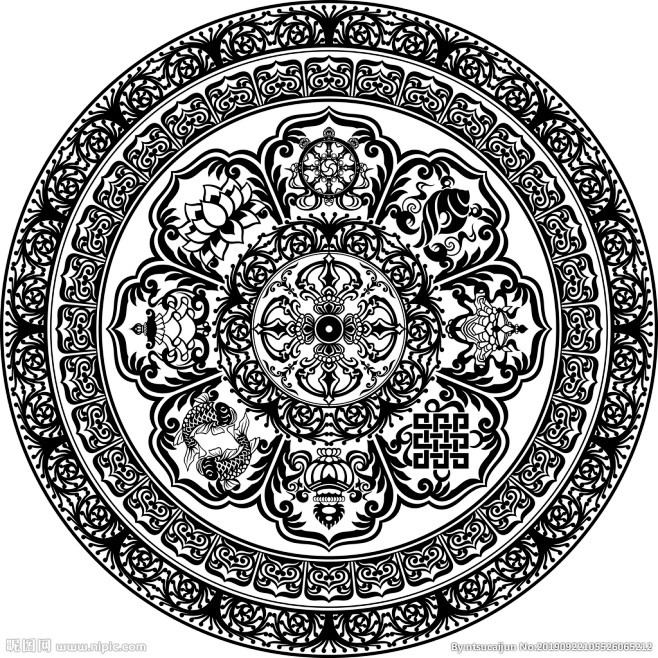 09:50:40藏传佛教八宝莲花花纹素材不能吃的青团子同采自www