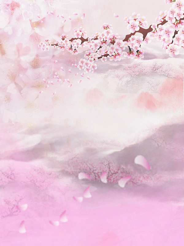 桃夭灼灼背景图br容锦溶图