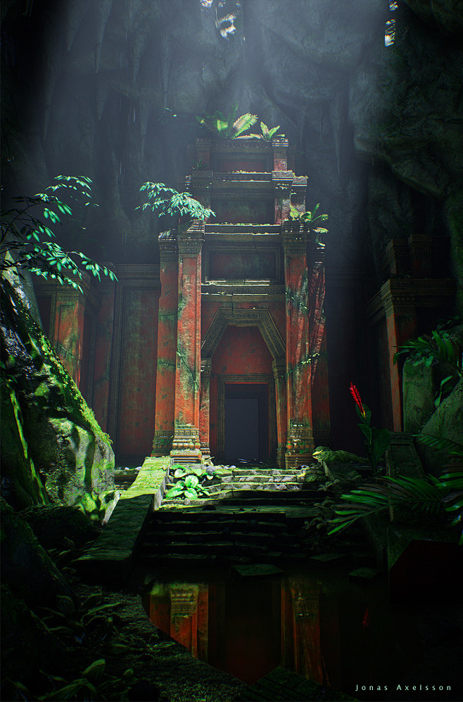 cg人物cg场景插画原画人物设定建筑设定古风海报黑白素描线稿末日海报