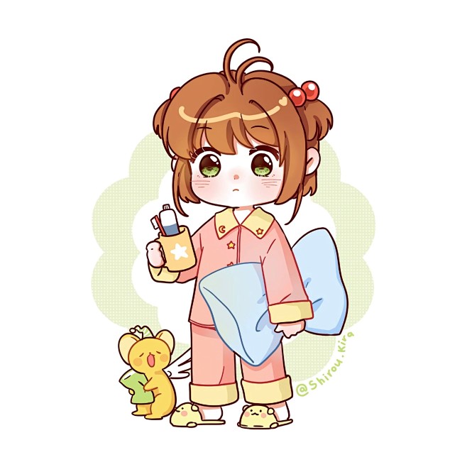 没想法吖~从忧桑蛋转采于2021-12-02 11:43:25魔卡少女樱插画-q版可爱