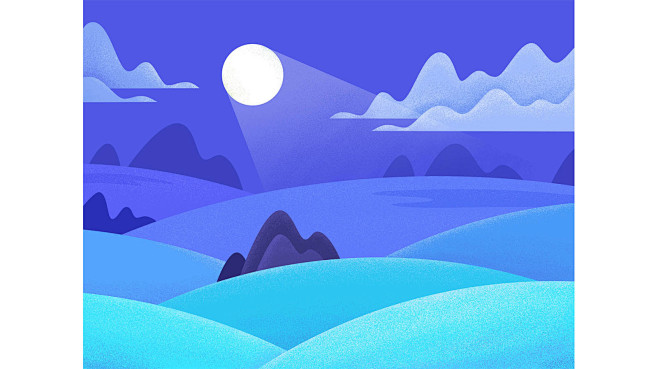 插画打卡场景插画