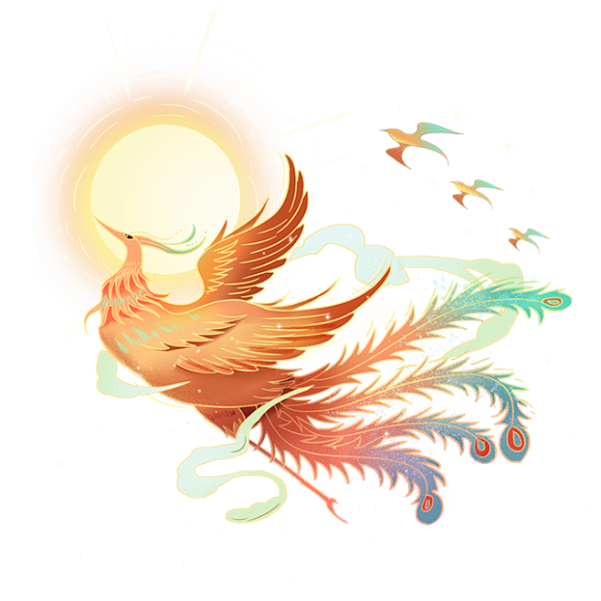 凤凰祥云中国风春节元素免抠高清png