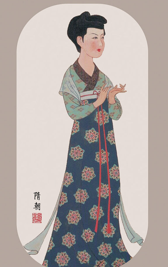 汉服汉族女子各朝代服饰特点之隋朝chinesehanfu