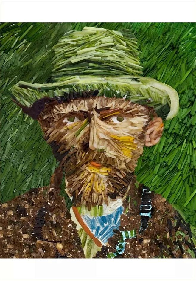 用蔬菜拼成的世界名画