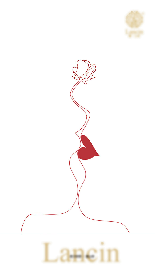 设计理念:亲吻的剪影画面,男生剪影是绿叶,女生剪影是玫瑰花,玫瑰花是